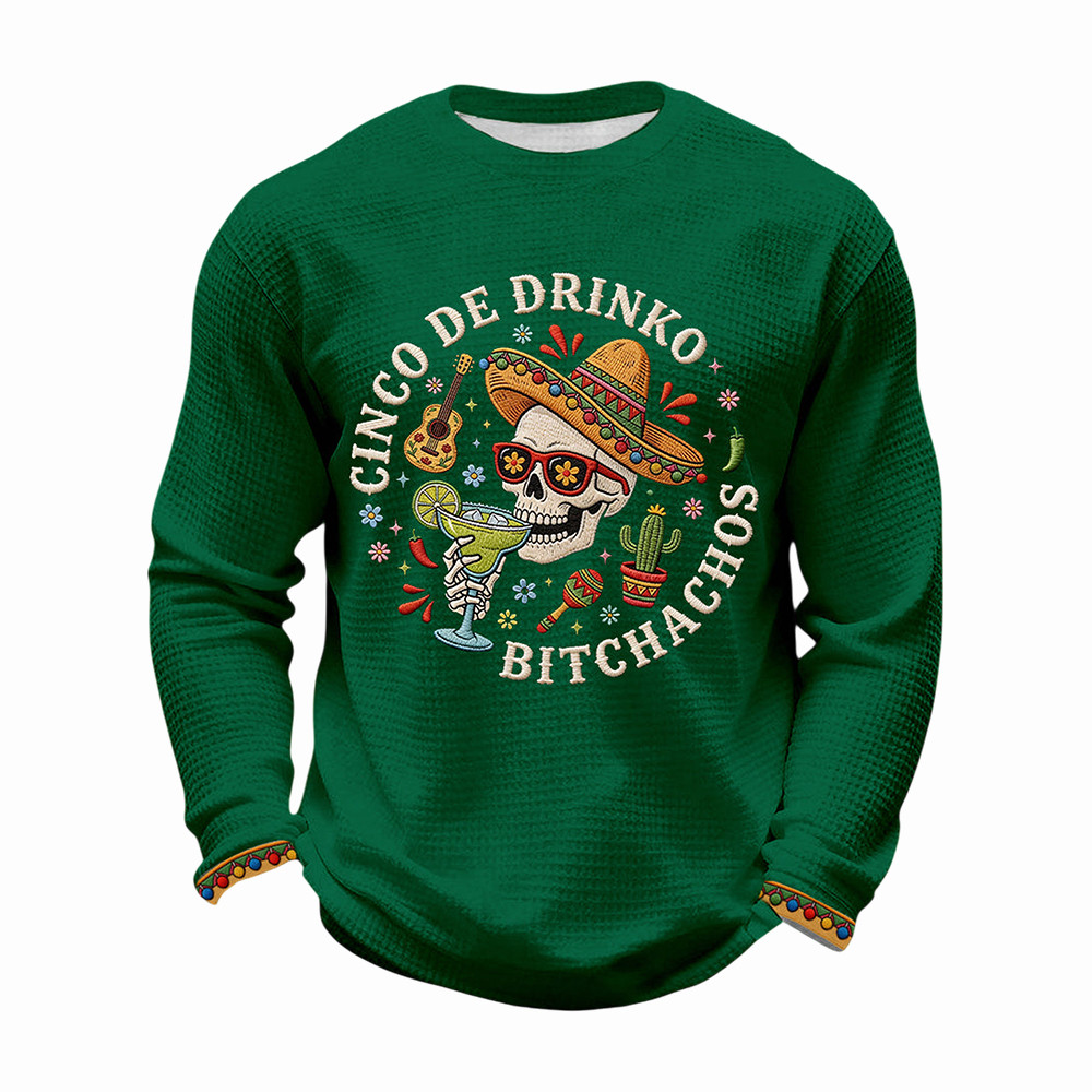 Cinco De Drinko Bitchachos Long Sleeve T-Shirt Fiesta Mens Apparel Mexican Gift Items