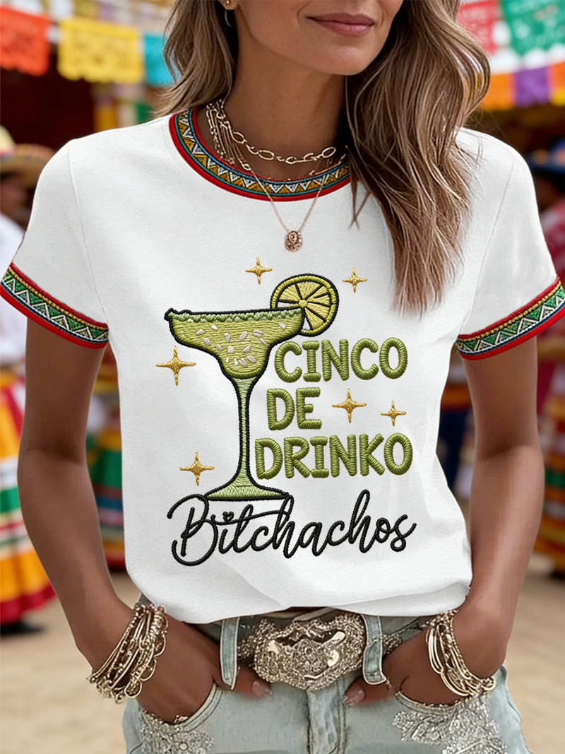 Cinco De Drinko Bitchachos Skeleton T-Shirt Mexican Heritage Tee Cinco De Mayo 2026 Gift