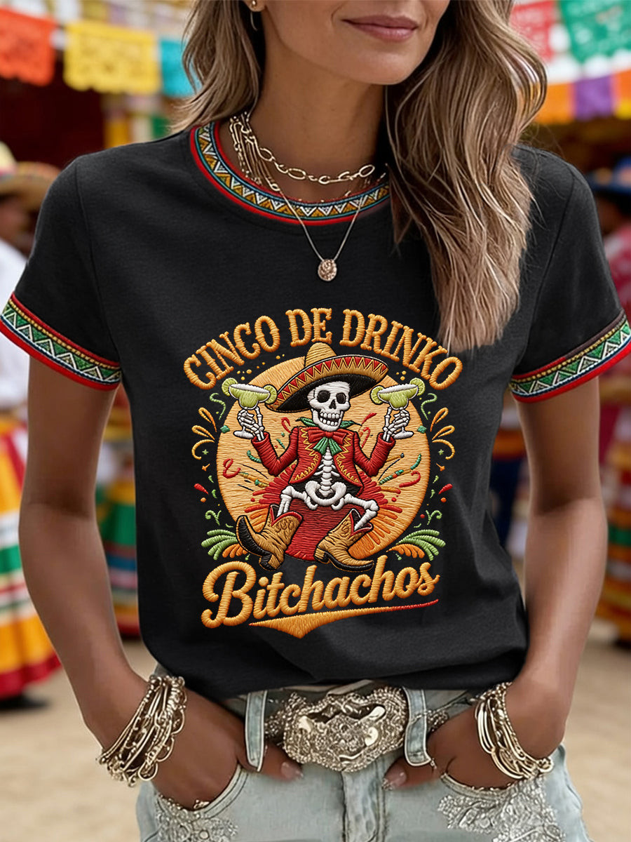 Cinco De Drinko T-Shirt Skull Fiesta Mexican Merch Thoughtful Gifts For Fashion Lovers