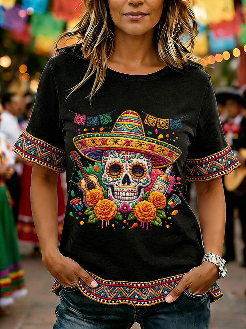 Cinco De Mayo 2026 Art Skeleton T-Shirt Cinco De Mayo 2026 Clothing Present For Wife