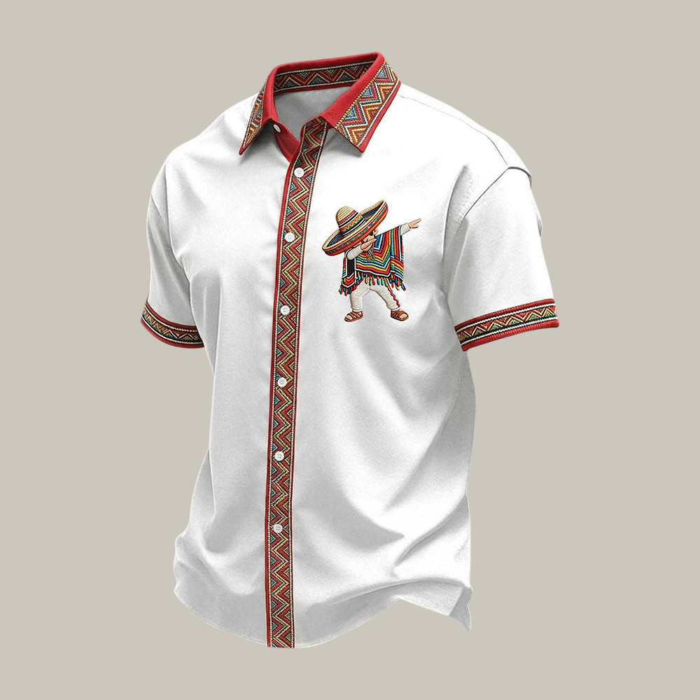 Cinco De Mayo 2026 Festival Button Up Shirt Funny Taco Tuesday Tee Unique Gift For Father's Day