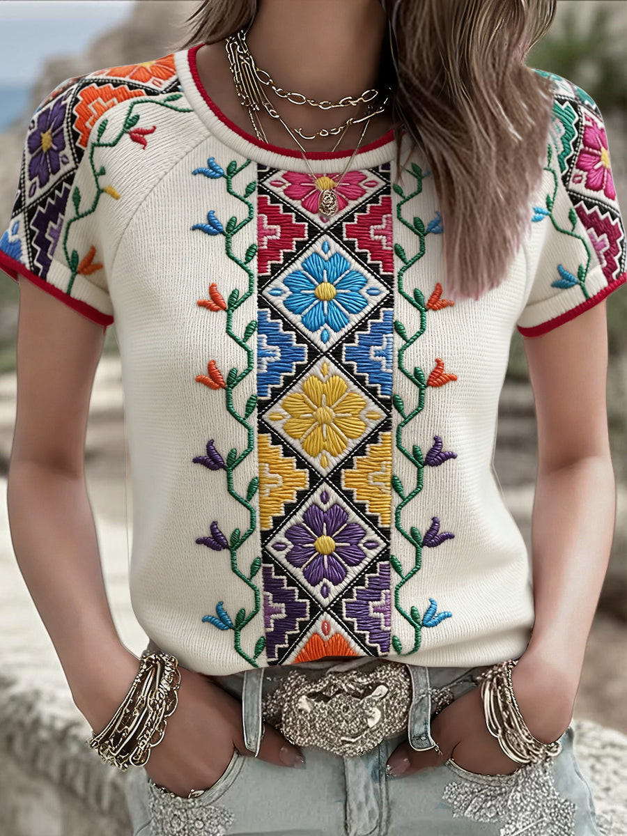 Cinco De Mayo Art Floral T-Shirt Mexican American Culture Merch Mexican Gift Idea