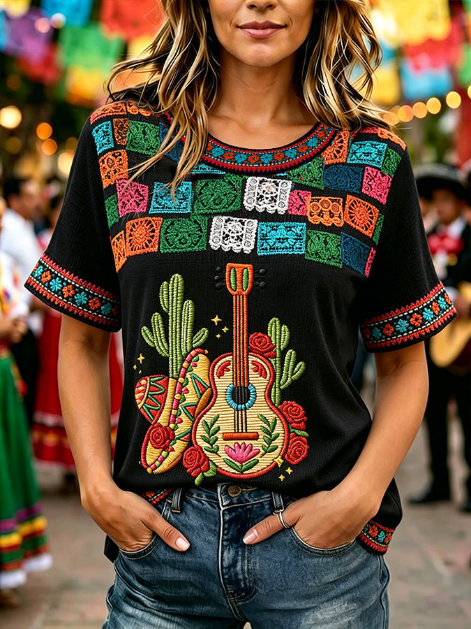 Cinco De Mayo Art T-Shirt Mexican Pride Mexico Festival Clothes Gift For Mother
