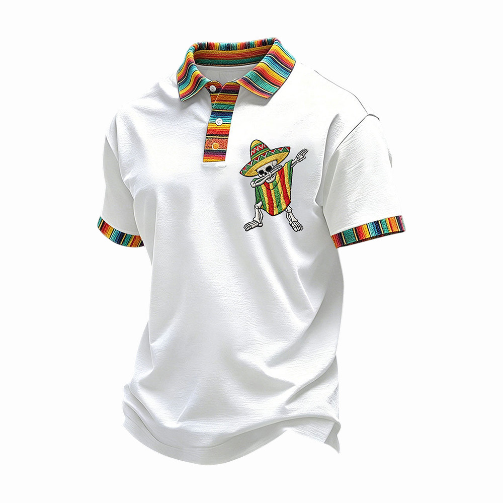 Cinco De Mayo Dabbing Mexican Skeleton T-Shirt Mexican Fiesta Shirt Gifts For Dad