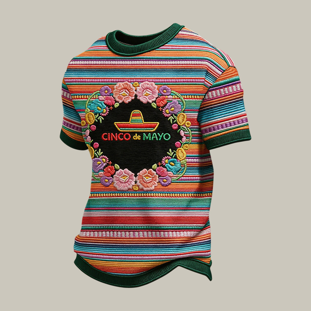 Cinco De Mayo Floral T-Shirt Mexican Heritage Shirt Cinco De Mayo 2026 Gift Idea