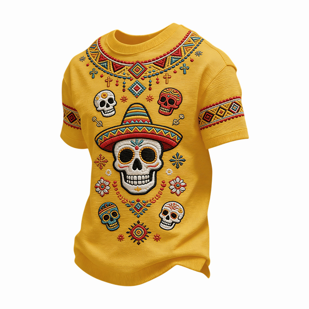 Cinco De Mayo Funny Sombrero Skull T-Shirt Mexican Fiesta Shirt Mexican Gifts Ideas