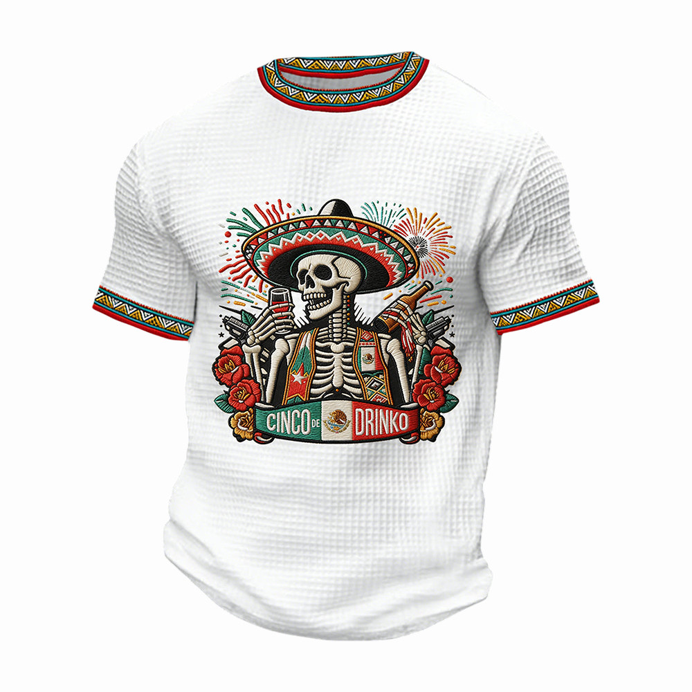 Cinco De Mayo Mexican Pride Skeleton T-Shirt Mexico Festival Merch Gift For Him