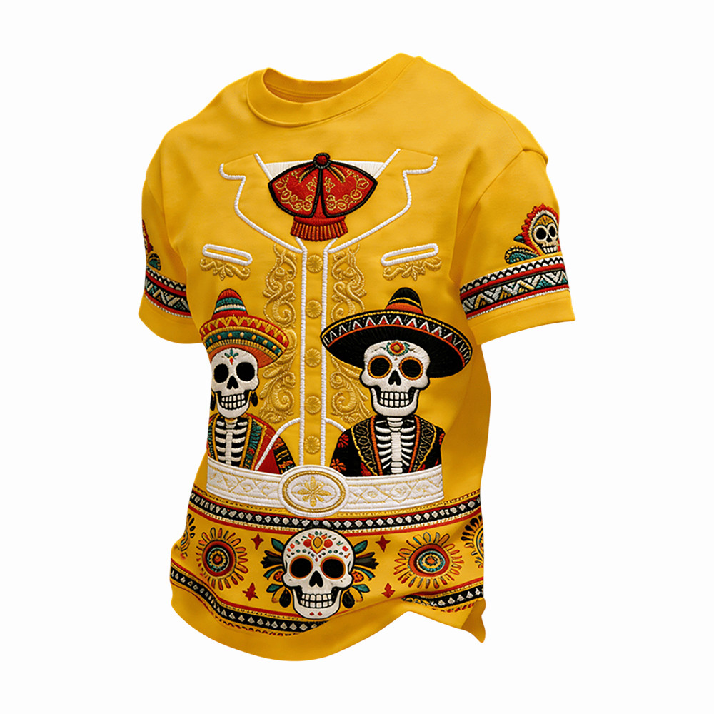 Cinco De Mayo Mexican Skeleton T-Shirt Mexico Festival Shirt Gifts For Mexican Americans
