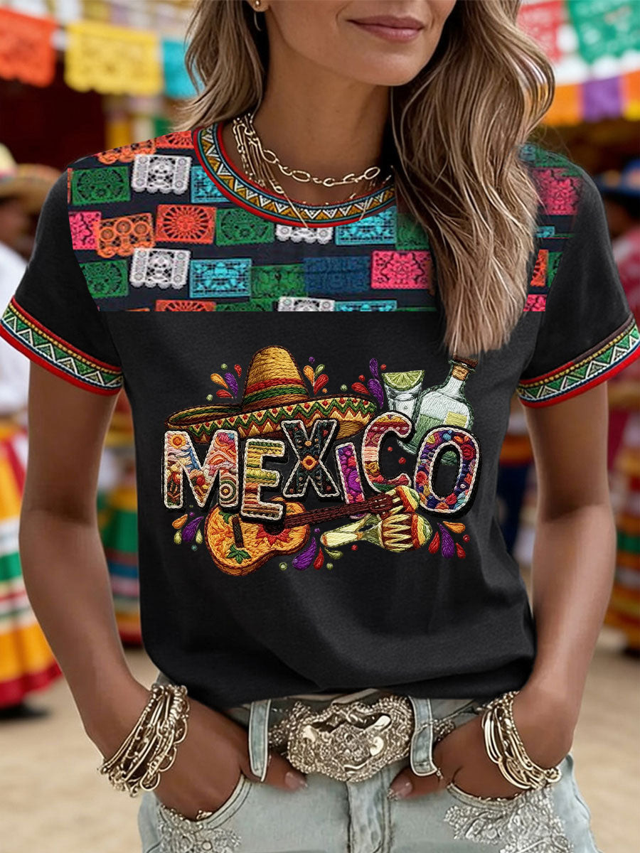 Cinco De Mayo Mexico T-Shirt Mexican Fiesta Women's Apparel Gifts For Girlfriend