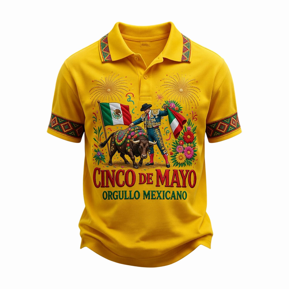 Cinco De Mayo Orgullo Mexicano Polo Shirt Mexico Festival Merch Unique Gift Ideas