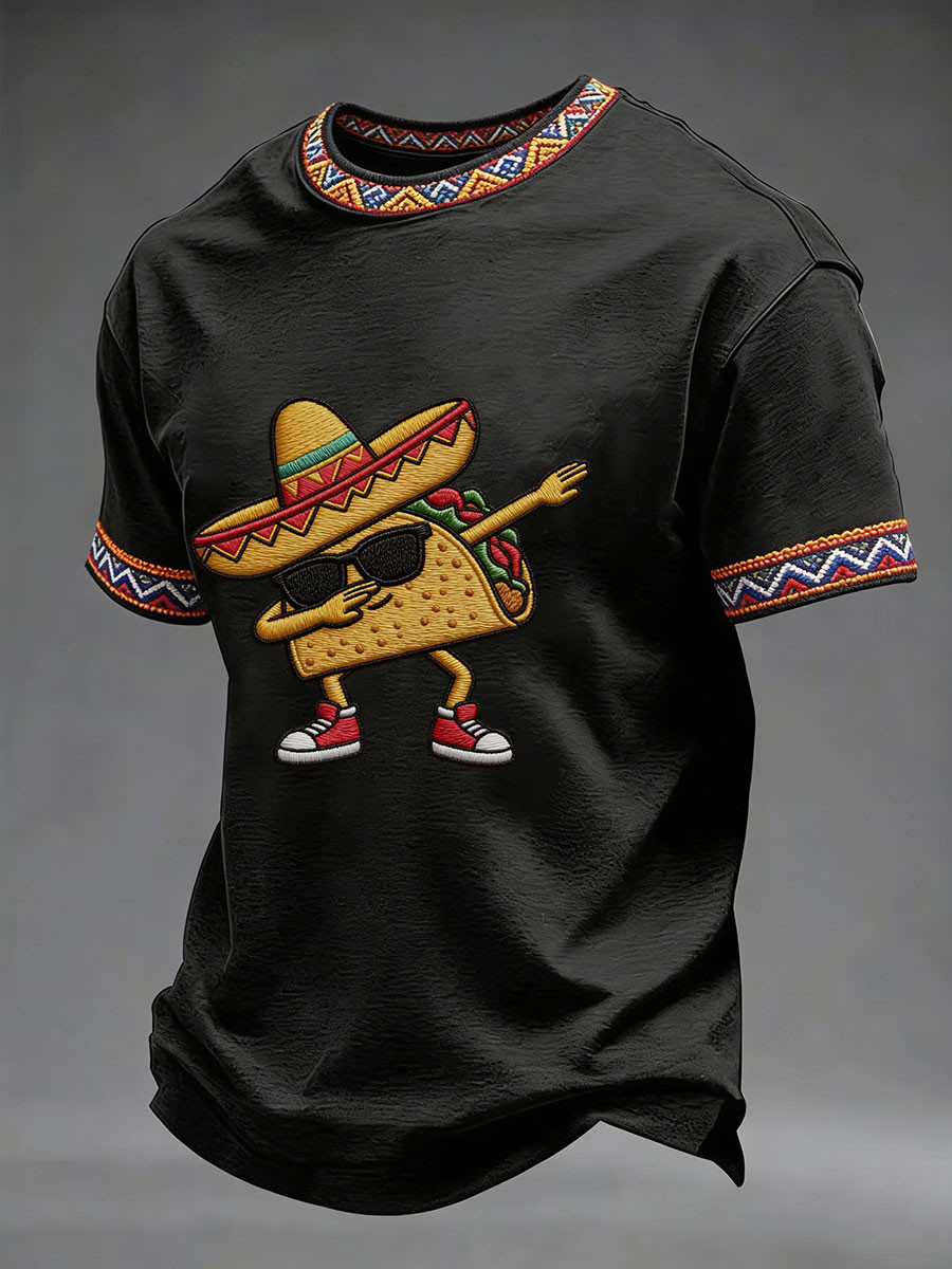 Cinco De Mayo Party T-Shirt Funny Luchador Sombrero Fiesta Clothing Gift For Dad