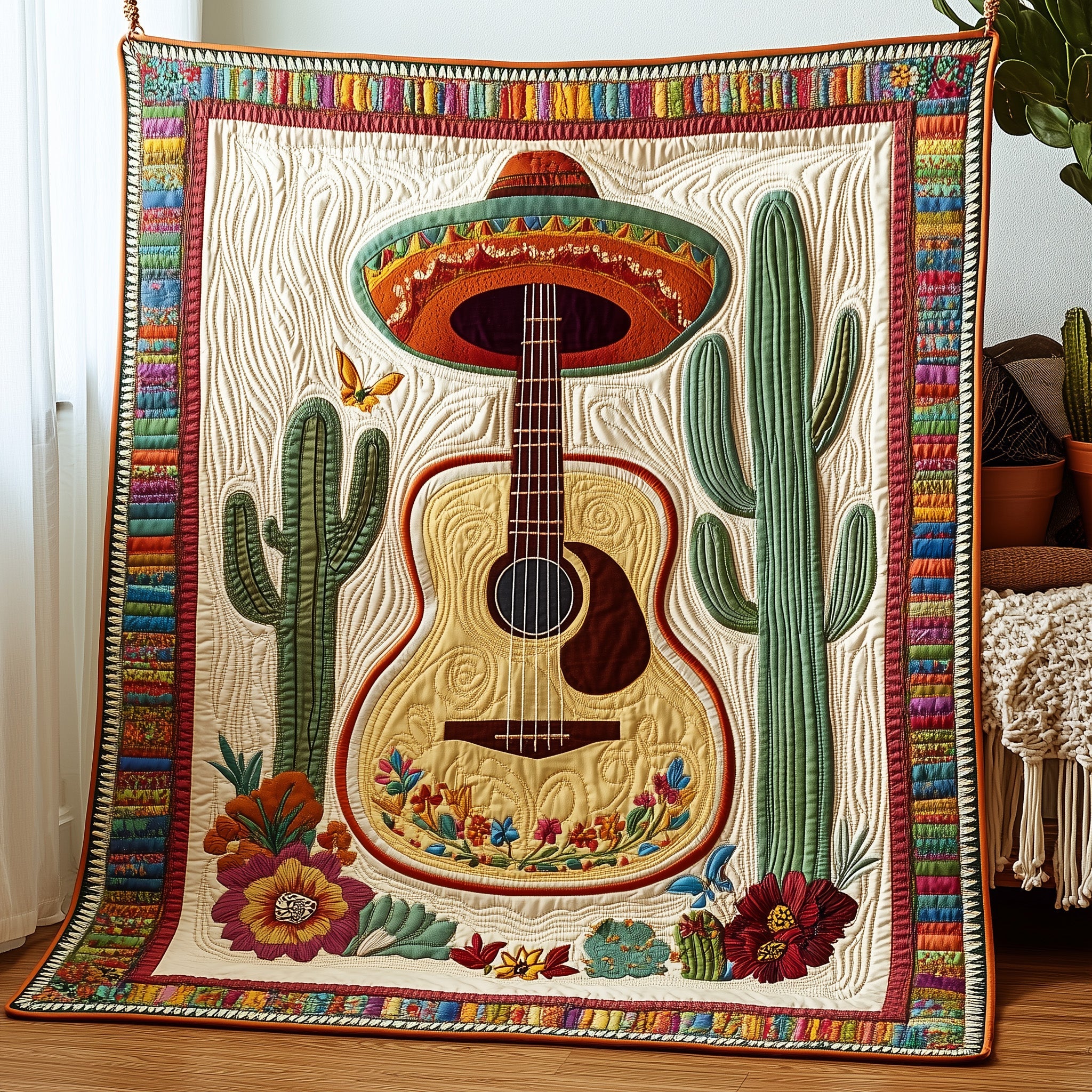 Cinco De Mayo Quilted Blanket Merchandise Throw BlanketBest Mexican Gifts