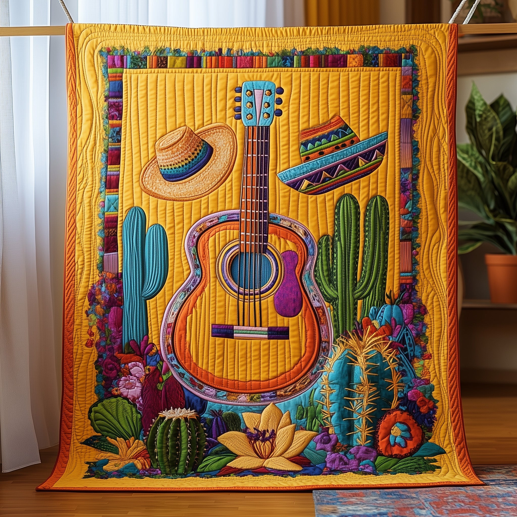 Cinco De Mayo Quilted Blanket Merchandise Throw BlanketFunny Mexican Gifts