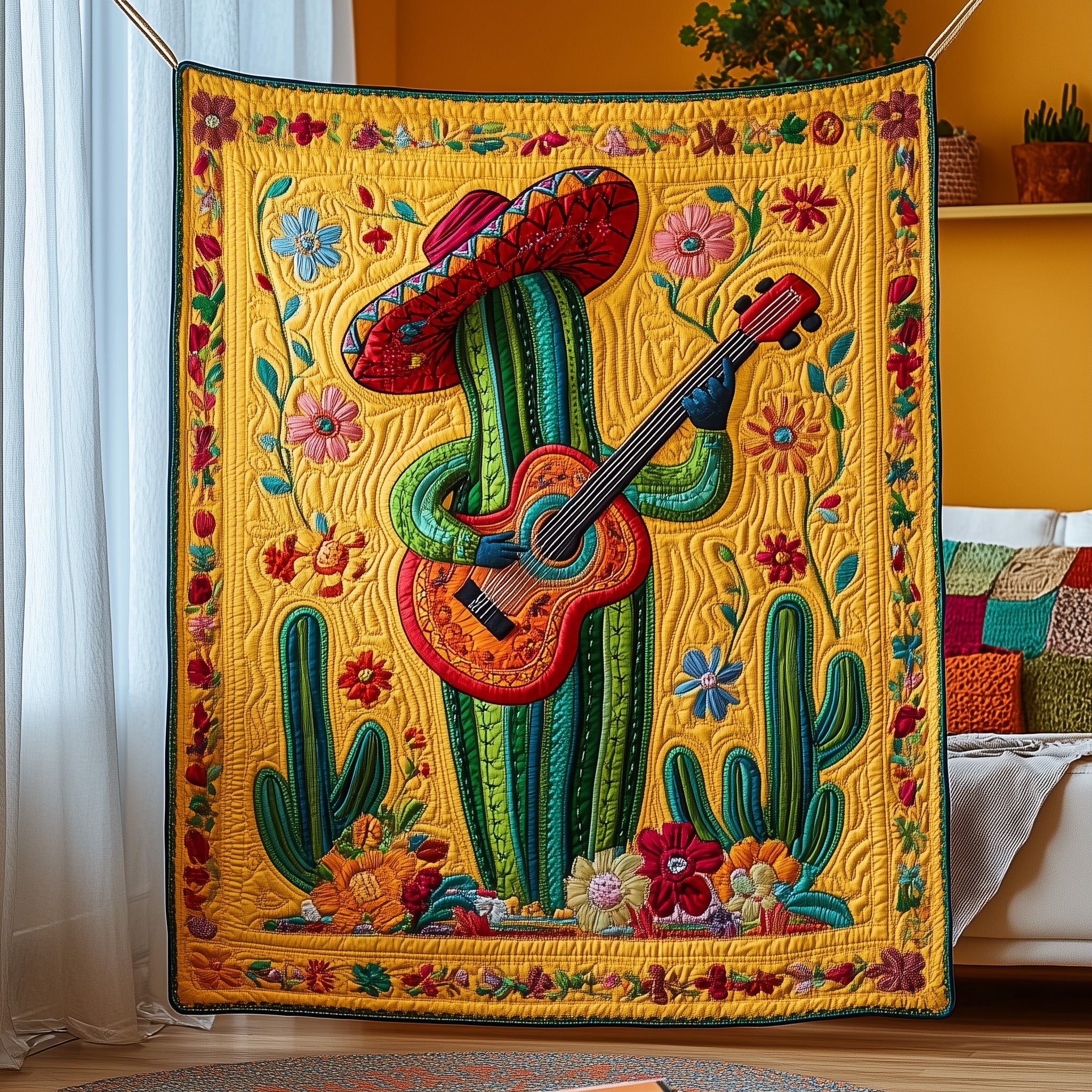 Cinco De Mayo Quilted Blanket Merchandise Throw BlanketGifts For Mexican Families