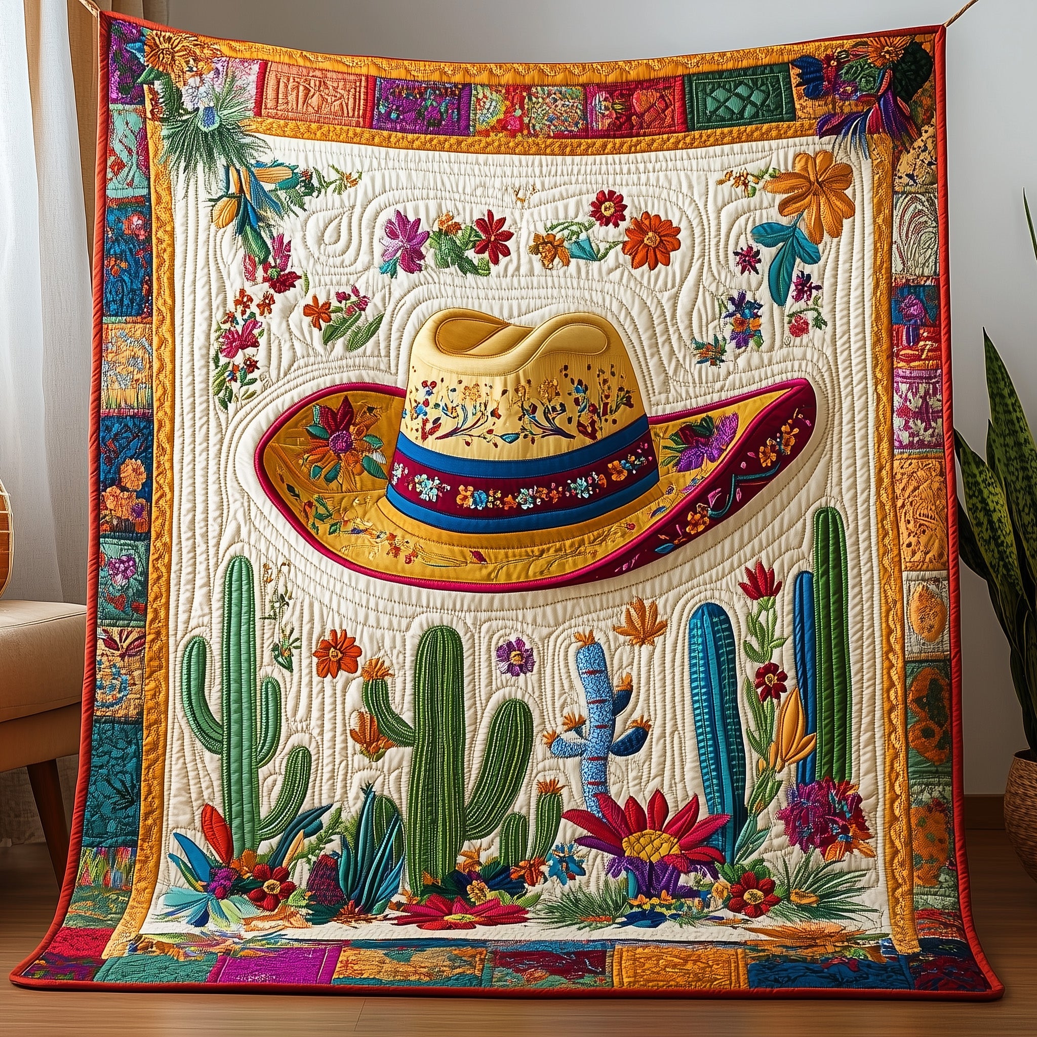 Cinco De Mayo Quilted Blanket Merchandise Throw BlanketMexican Inspired Gifts