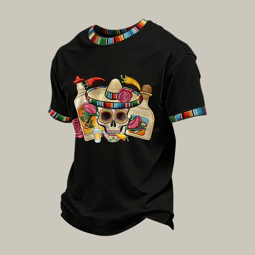 Cinco De Mayo Skelenton T-Shirt Cinco De Mayo 2026 Clothes Mexican Pride Gift