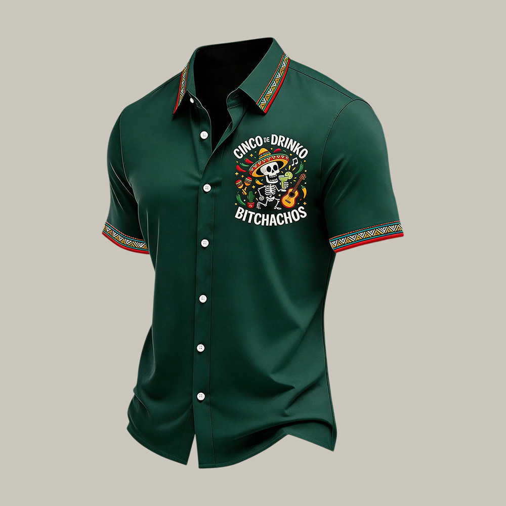 Cinco De Mayo Skeleton Hawaiian Shirt Cinco De Mayo 2026 Clothing Present For Dad