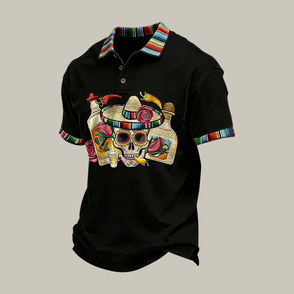 Cinco De Mayo Skeleton Polo Shirt Mexican Pride Shirt Cinco De Mayo 2026 Gift