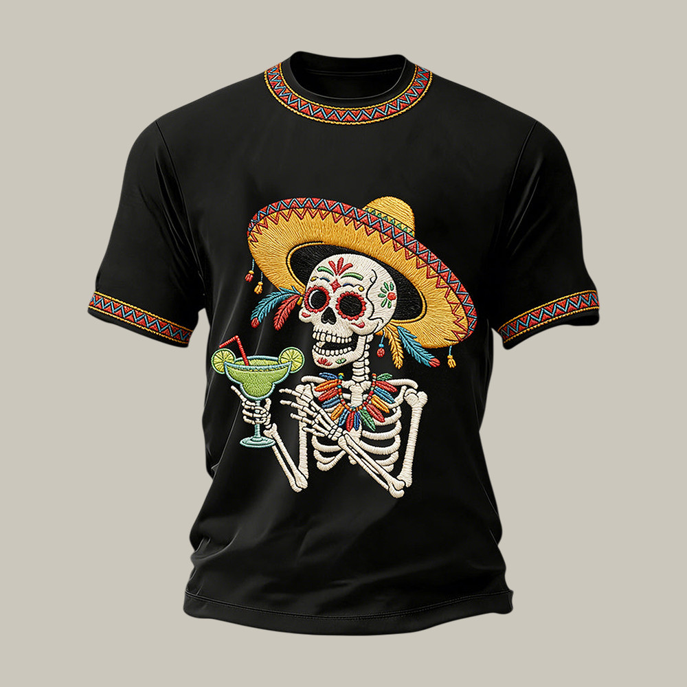 Cinco De Mayo Skeleton T-Shirt Mexican Heritage Cinco De Mayo 2026 Shirt Father's Day Gift