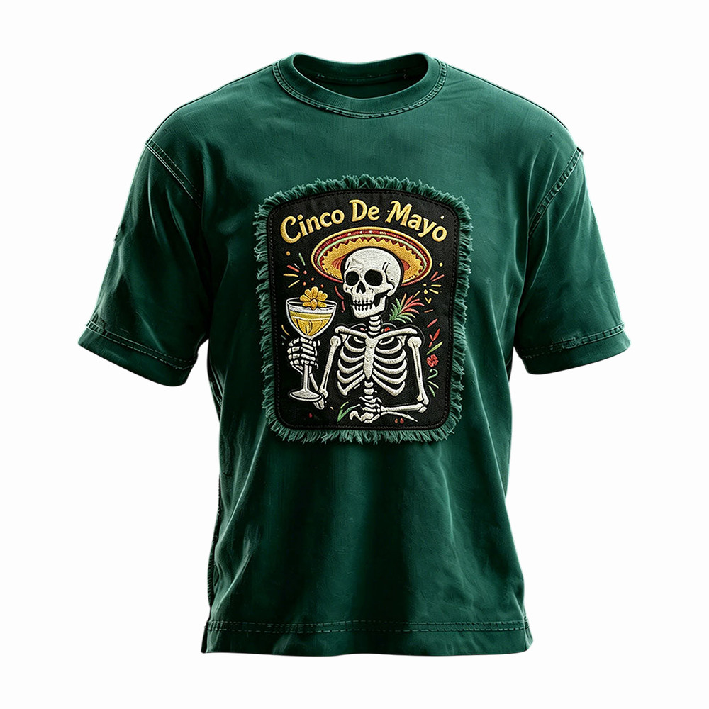 Cinco De Mayo Skeleton T-Shirt Mexico Festival Clothes Best Gift For Husband