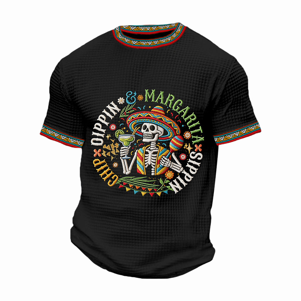 Cinco De Mayo T-Shirt Chip Dippin Margarita Sippin Skeleton Shirt Gifts For Mexican
