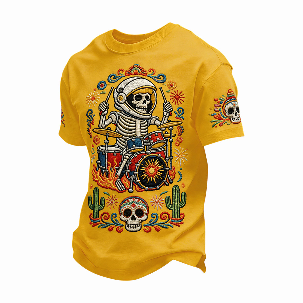 Cinco De Mayo T-Shirt Funny Astronaut Skeleton Shirt Mexican Fiesta Merch Gifts For Latin