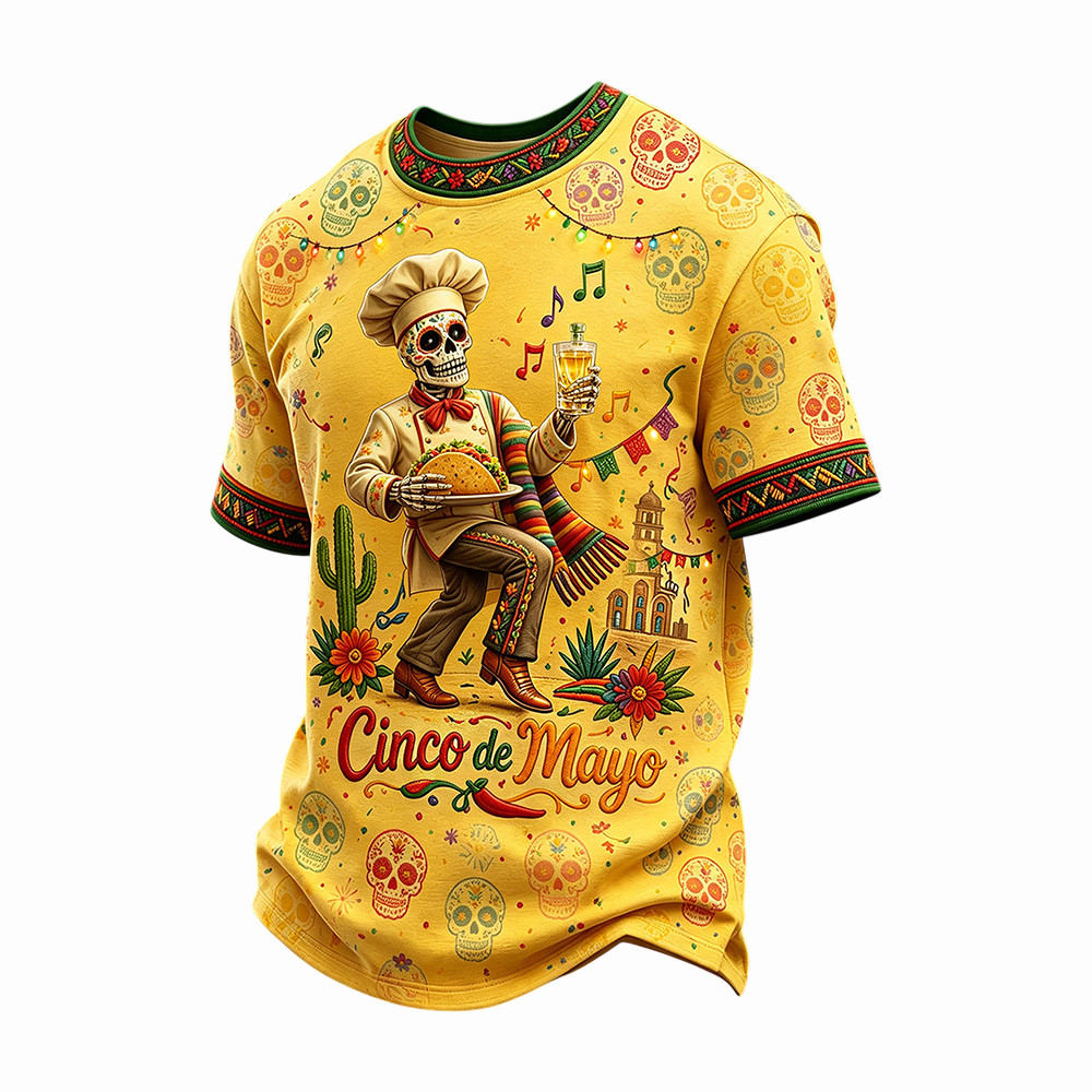 Cinco De Mayo T-Shirt Funny Tacos Skeleton Mexican Fiesta Merch Best Gift Ideas