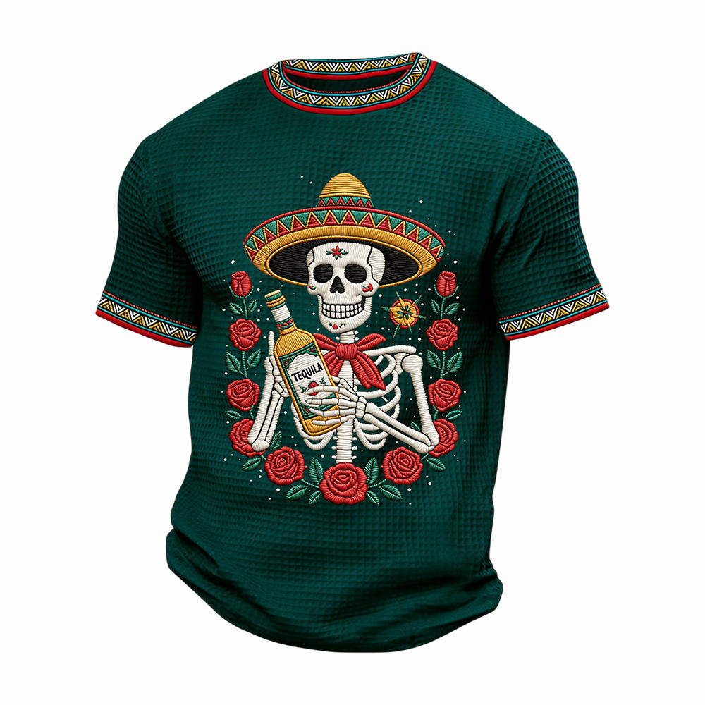 Cinco De Mayo T-Shirt Tequila Skeleton Mexico Festival Merch Gifts For Tequila Lovers
