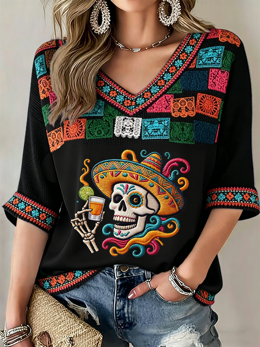 Cinco De Mayo V-Neck Raglan Shirt Festival Outfits Thoughtful Gifts For The Holidays