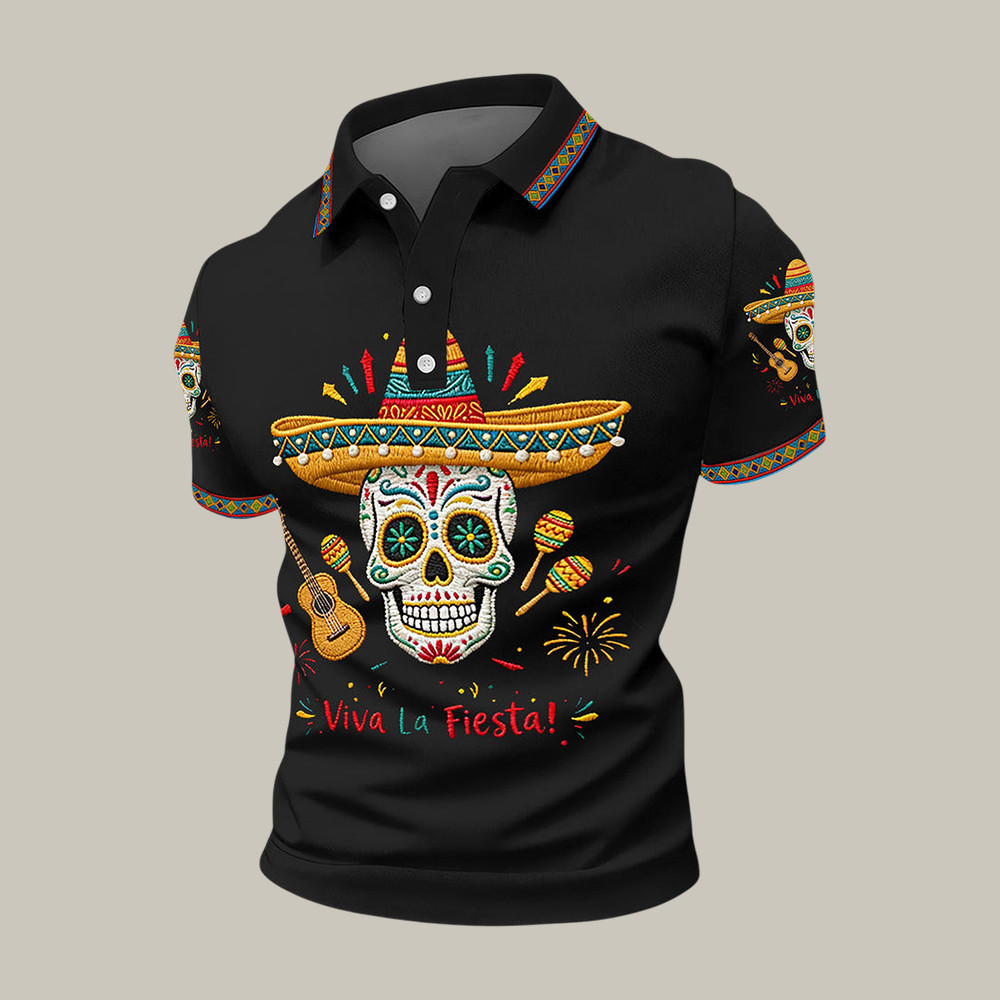 Cinco De Mayo Viva La Fiesta! Polo Shirt Cinco De Mayo 2026 Apparel Holiday Gift For Dad