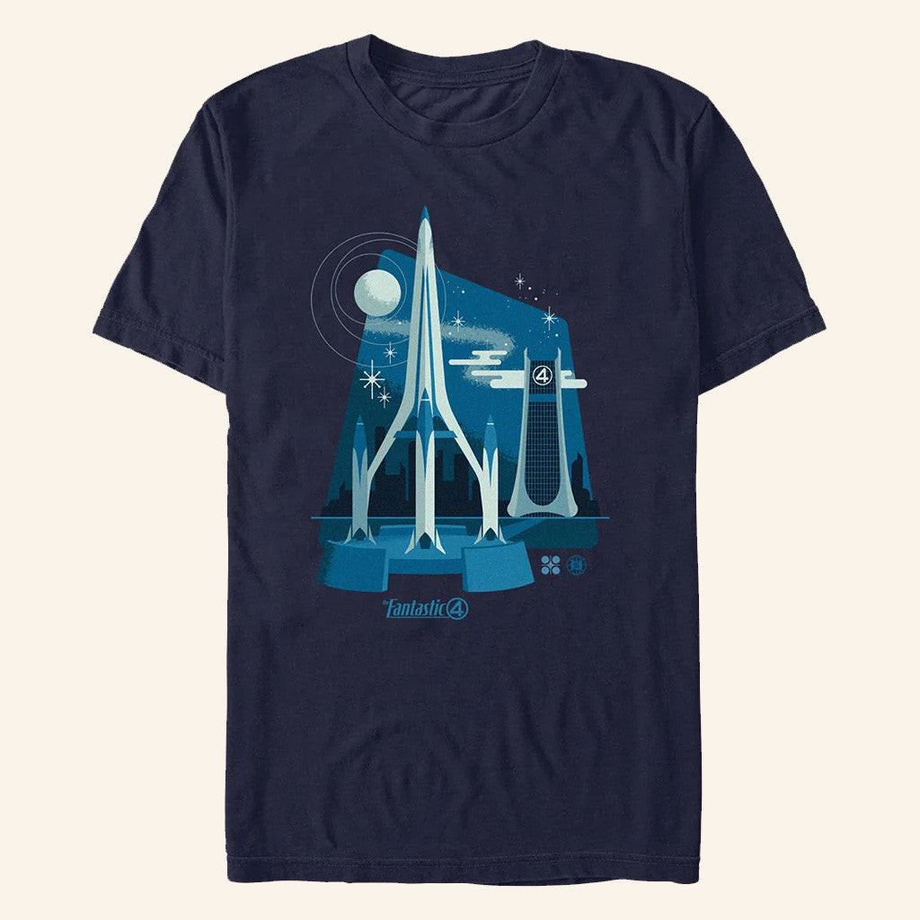 Cinemark Merch The Fantastic Four First Steps Baxter Building T-Shirt Dad Gifts Cinemark Merch The Fantastic Four First Steps Baxter Building T-Shirt Dad Gifts