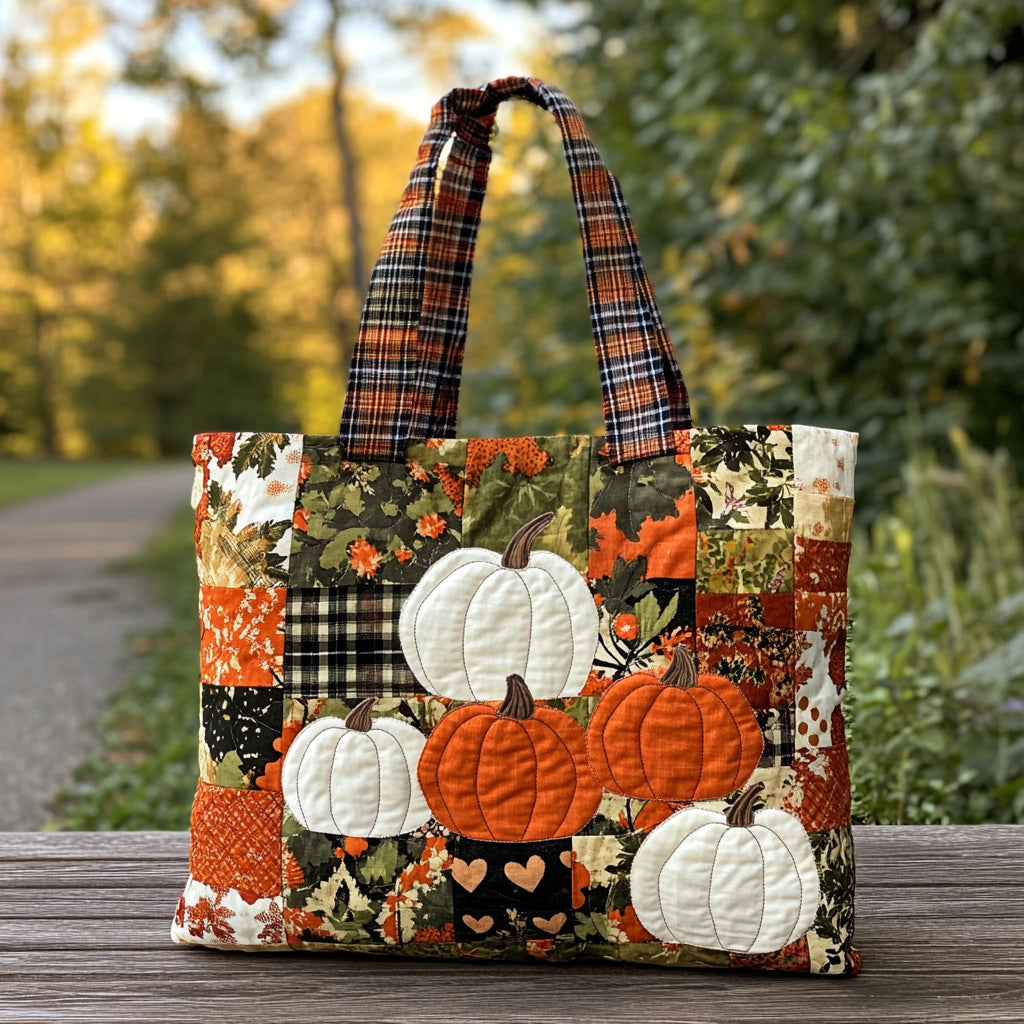 Cinnamon Field Quilted Tote Bag Fall Autumn Gifts For Her