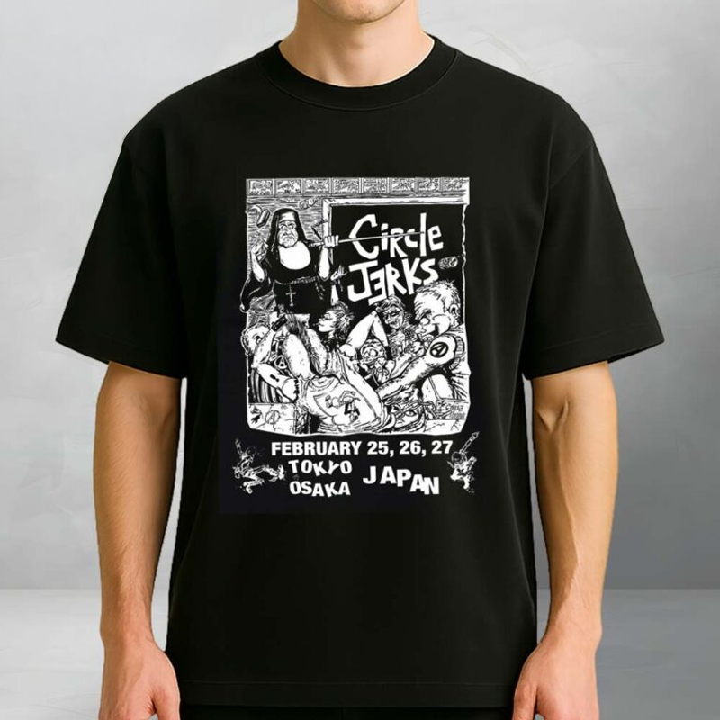 Circle Jerks Japan 2026 Tokyo Osaka February 25 26 27 Tour T-Shirt Circle Jerks Merch Circle Jerks Japan 2026 Tokyo Osaka February 25 26 27 Tour T-Shirt Circle Jerks Merch