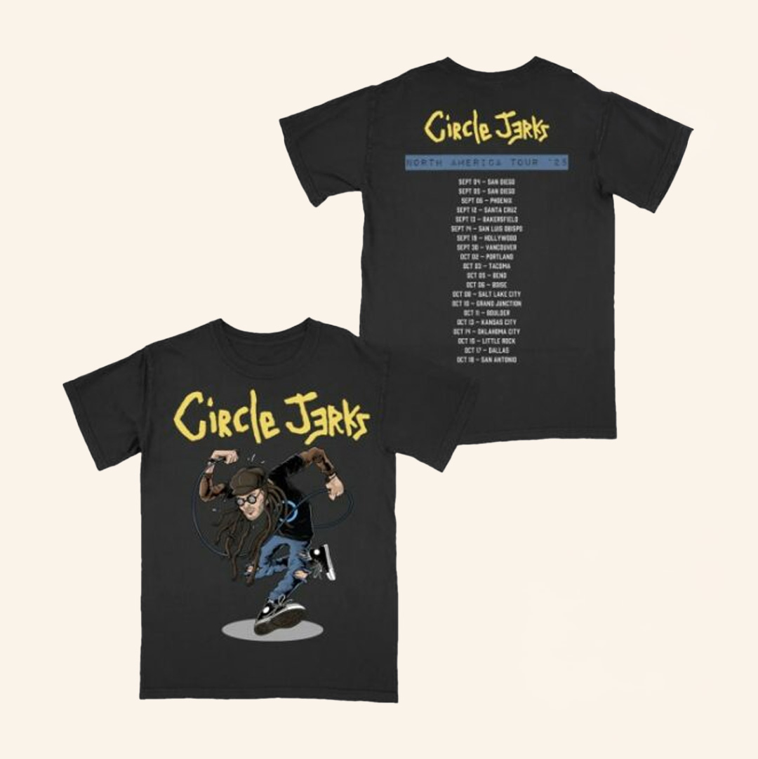 Circle Jerks Merch Skankman 2025 Tour Shirt Black Christmas Gifts For Fans Circle Jerks Merch Skankman 2025 Tour Shirt Black Christmas Gifts For Fans