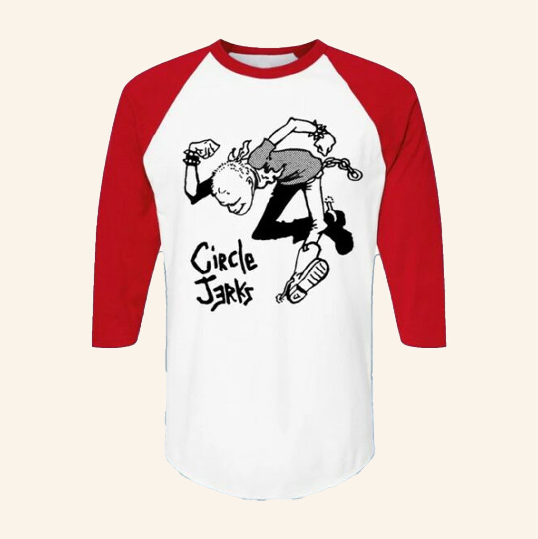 Circle Jerks Merch Skankman Raglan T-Shirt Christmas Gifts For Friends