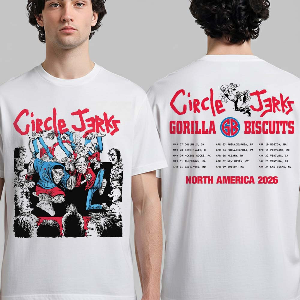 Circle Jerks With Gorilla Biscuits T-Shirt Music Concert Tee Unique Gift For Huge Fans