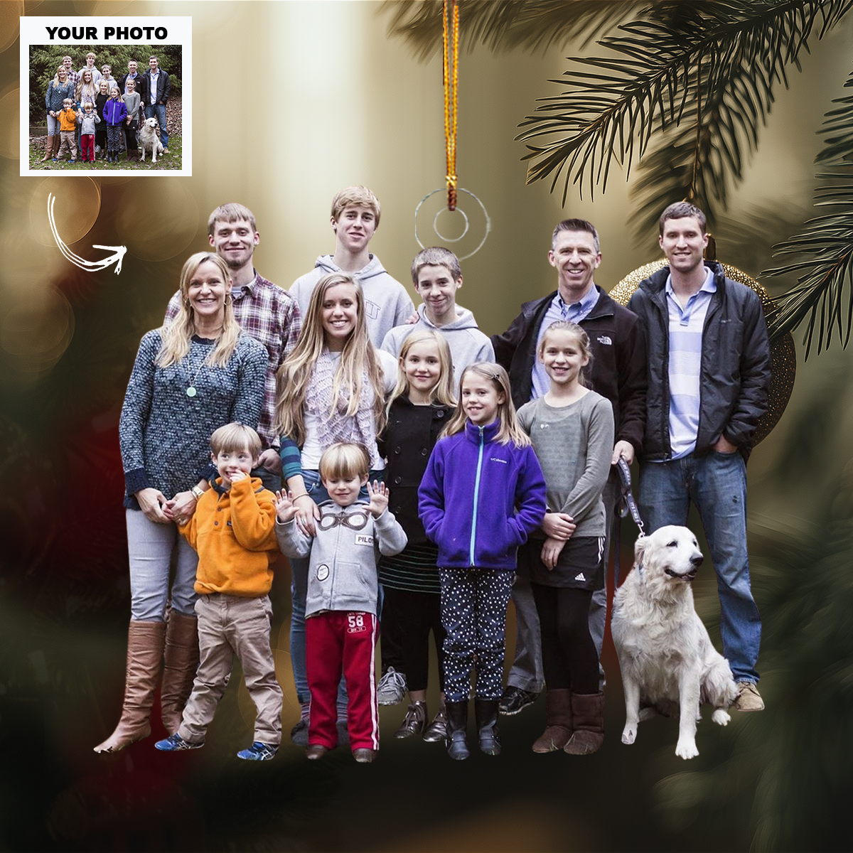 Circle Of Love Personalized Photo Mica Ornament Customized Your Photo Ornament Christmas