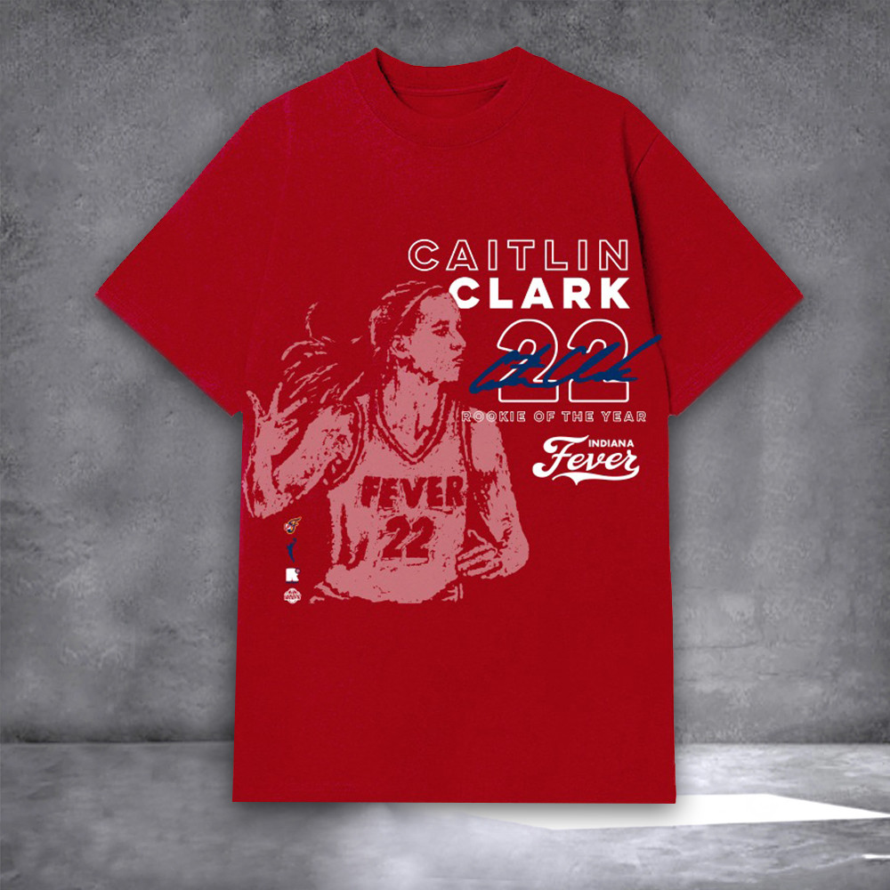 Citlin Clark No22 Rookie Of The Year Indiana Fever T-Shirt Presents For Basketball Lovers