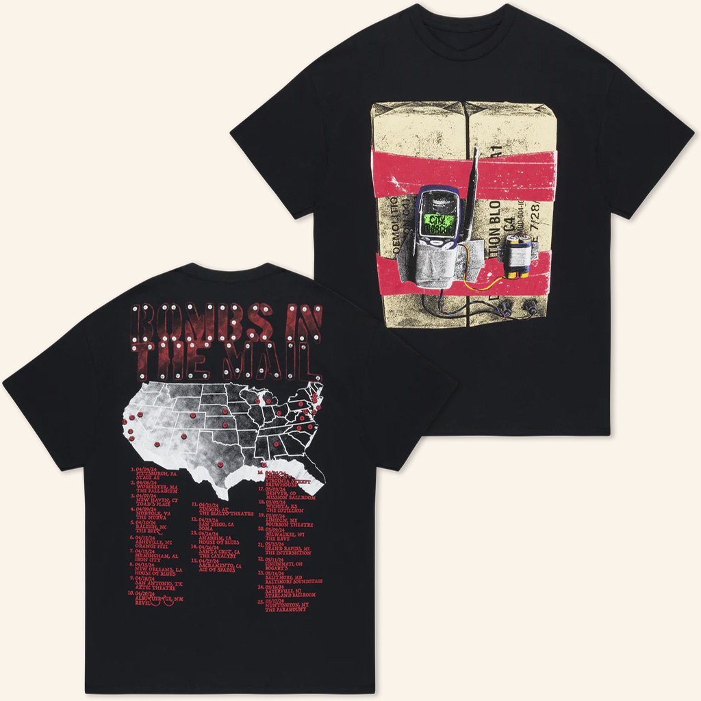 City Morgue Merch Bombs In The Mail Tour C4 T-Shirt Gifts For Rap Lovers