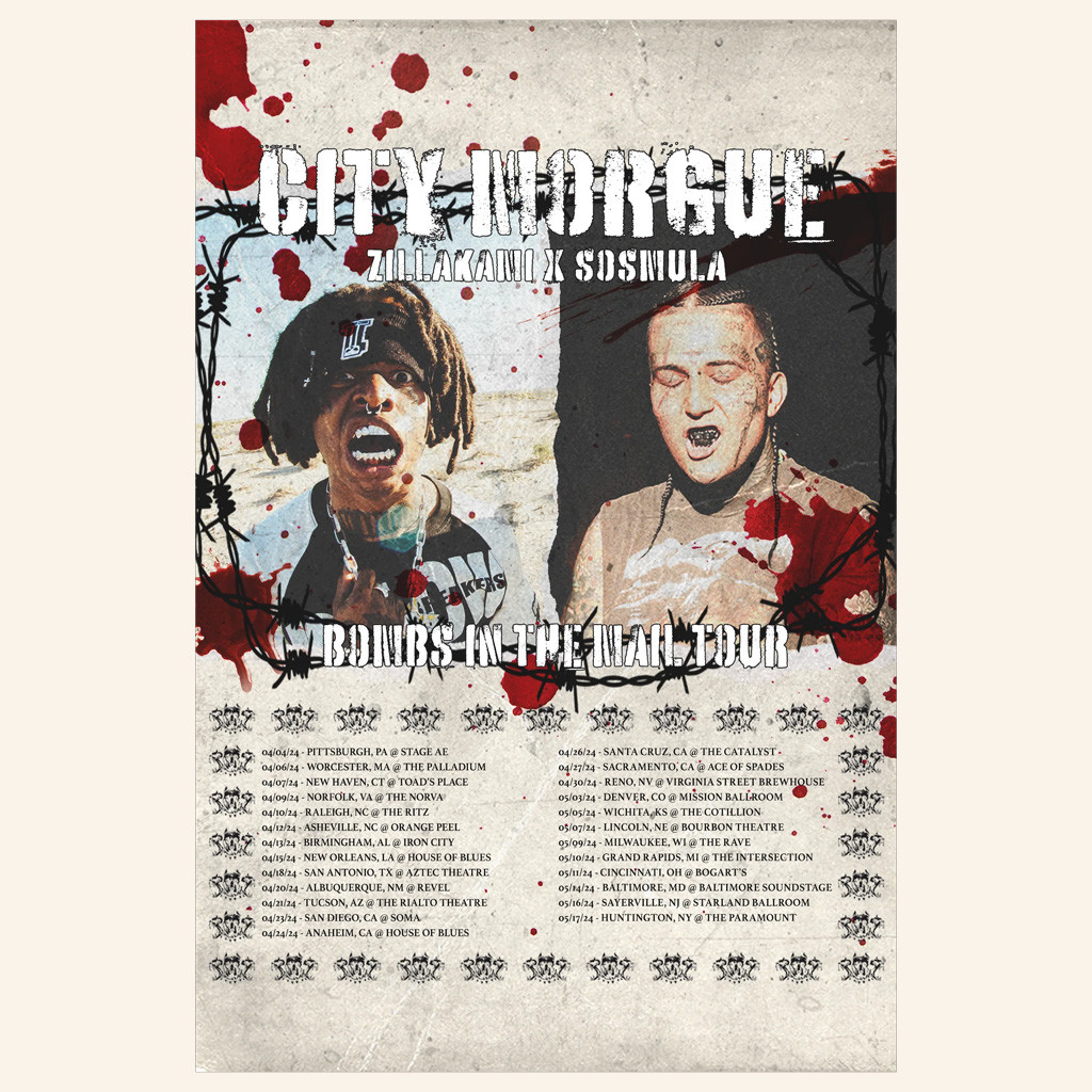 City Morgue Merch Bombs In The Mail Tour Poster Wall Art Decor Best Gift For Hip Hop Fan City Morgue Merch Bombs In The Mail Tour Poster Wall Art Decor Best Gift For Hip Hop Fan