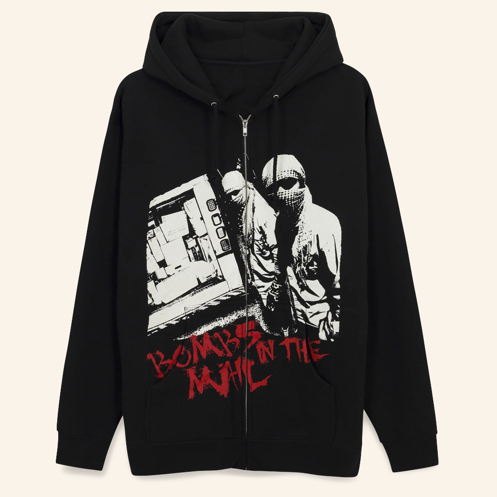 City Morgue Merch Bombs In The Mail Zip Hoodie Gifts For Hip Hop Lovers