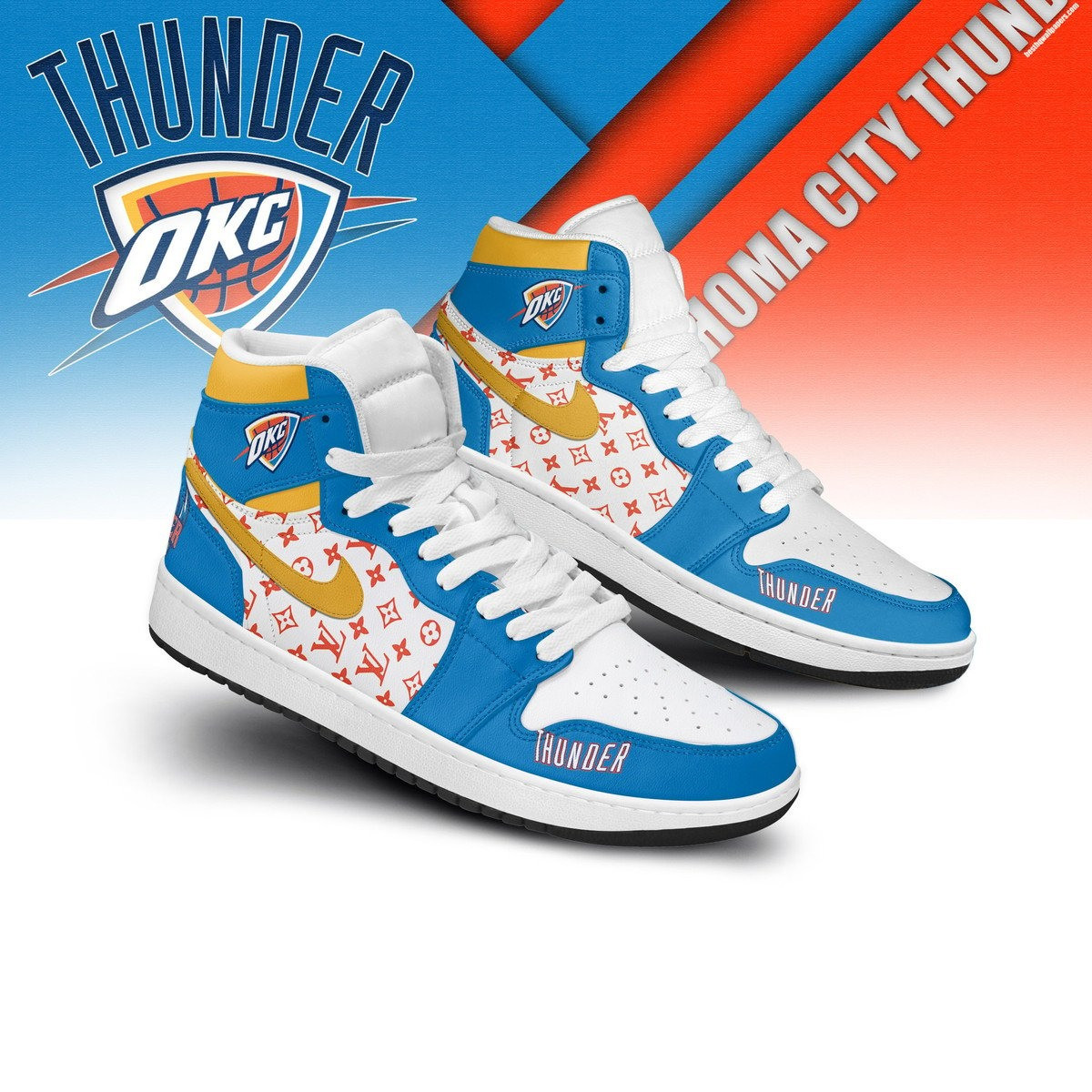 City Thunder OKC AF1 High Top Shoes Unique Gifts For Basketball Lovers