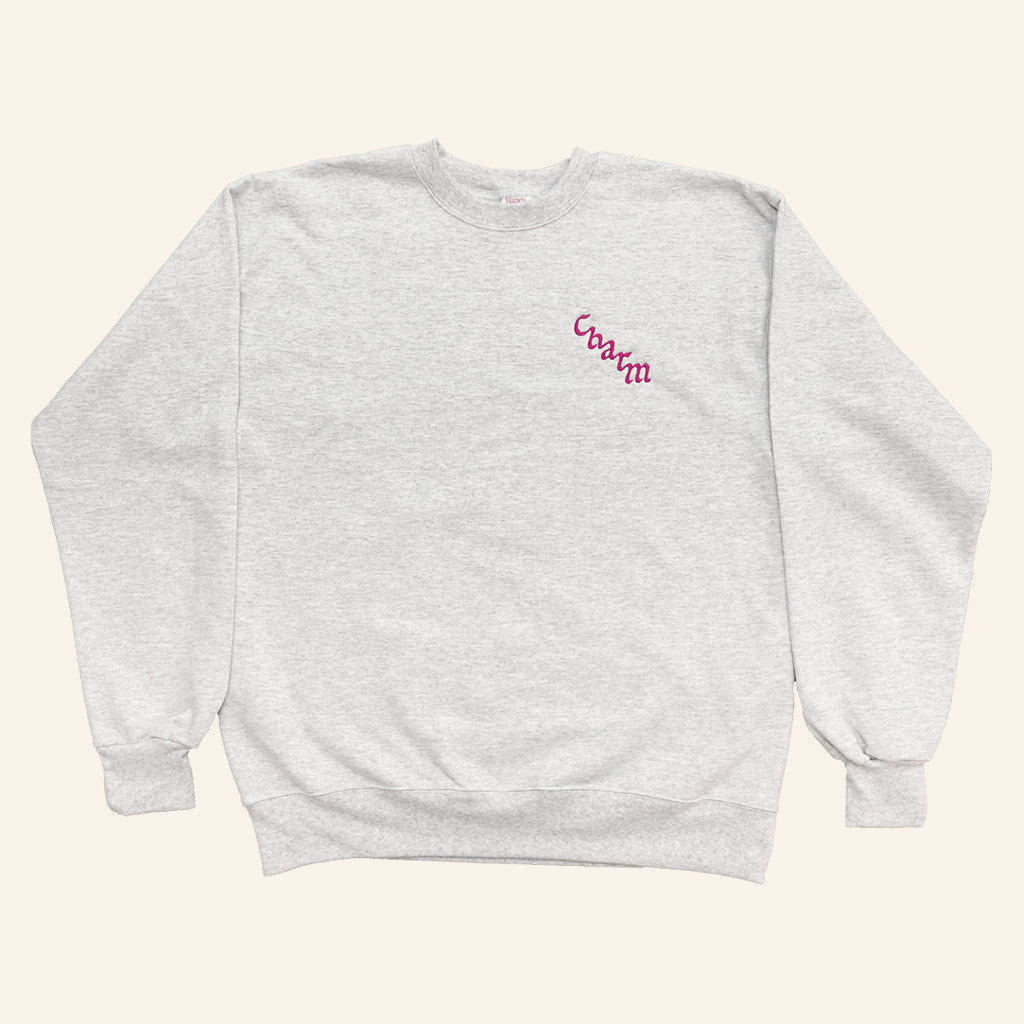 Clairo Charm Merch Charm Crewneck Sweatshirt Ash Gifts For Friends Clairo Charm Merch Charm Crewneck Sweatshirt Ash Gifts For Friends