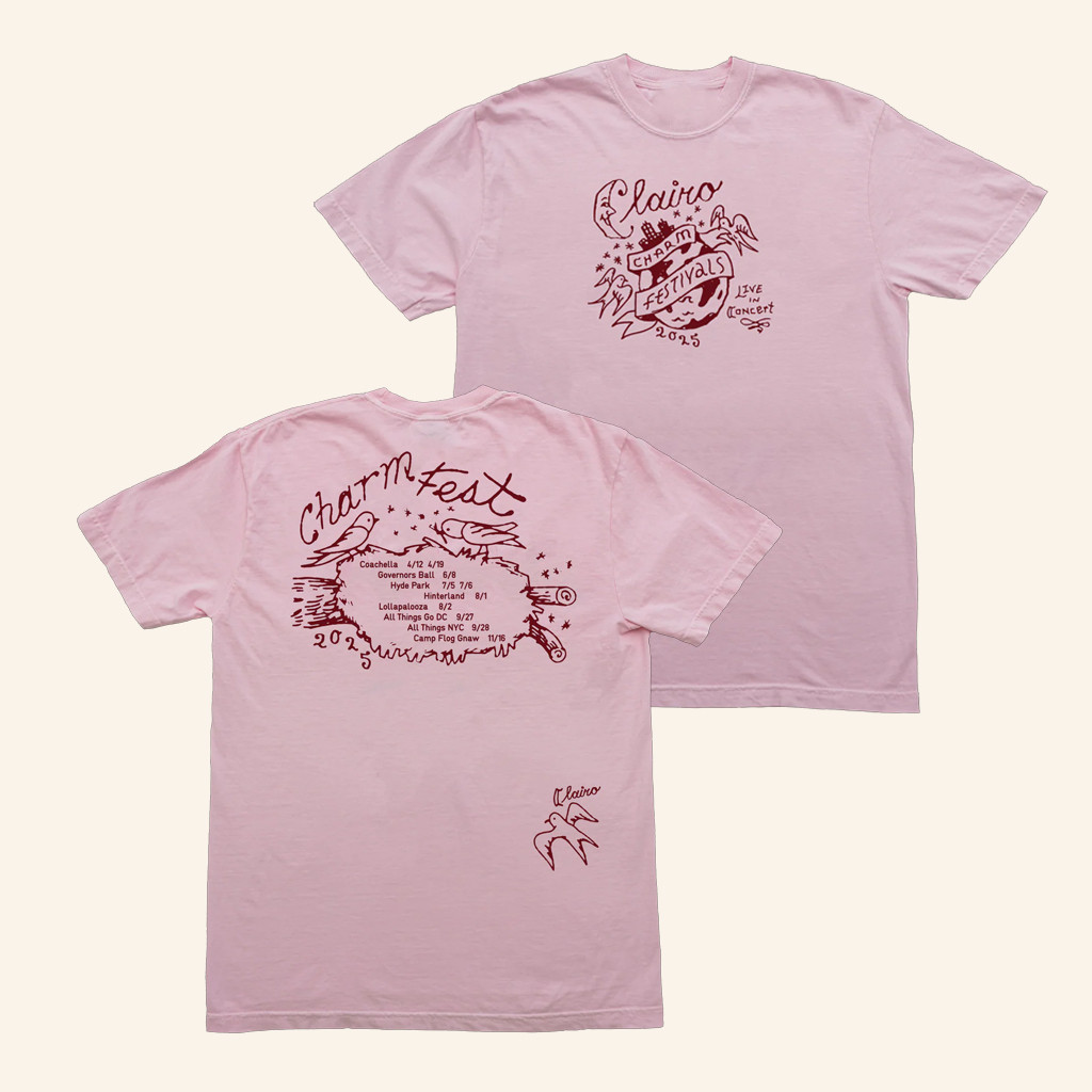 Clairo Merch Charm Fest T-Shirt Christmas Gifts For Sister Clairo Merch Charm Fest T-Shirt Christmas Gifts For Sister