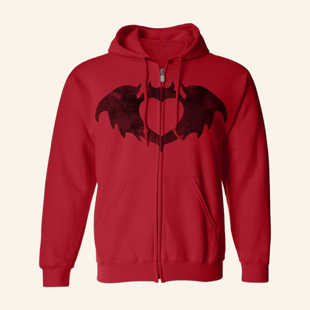 Clandestine Industries Merch Red Bat Logo Zip Hoodie Gift For Him Clandestine Industries Merch Red Bat Logo Zip Hoodie Gift For Him