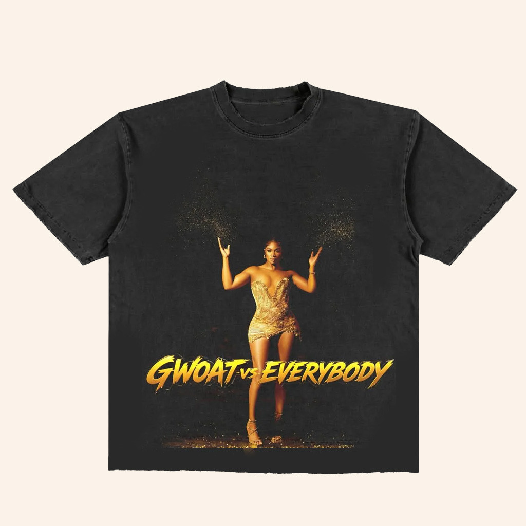 Claressa Gwoat Shields Merch Gwoat Vs Everybody Gold Wash T-Shirt Gift Ideas For Sister