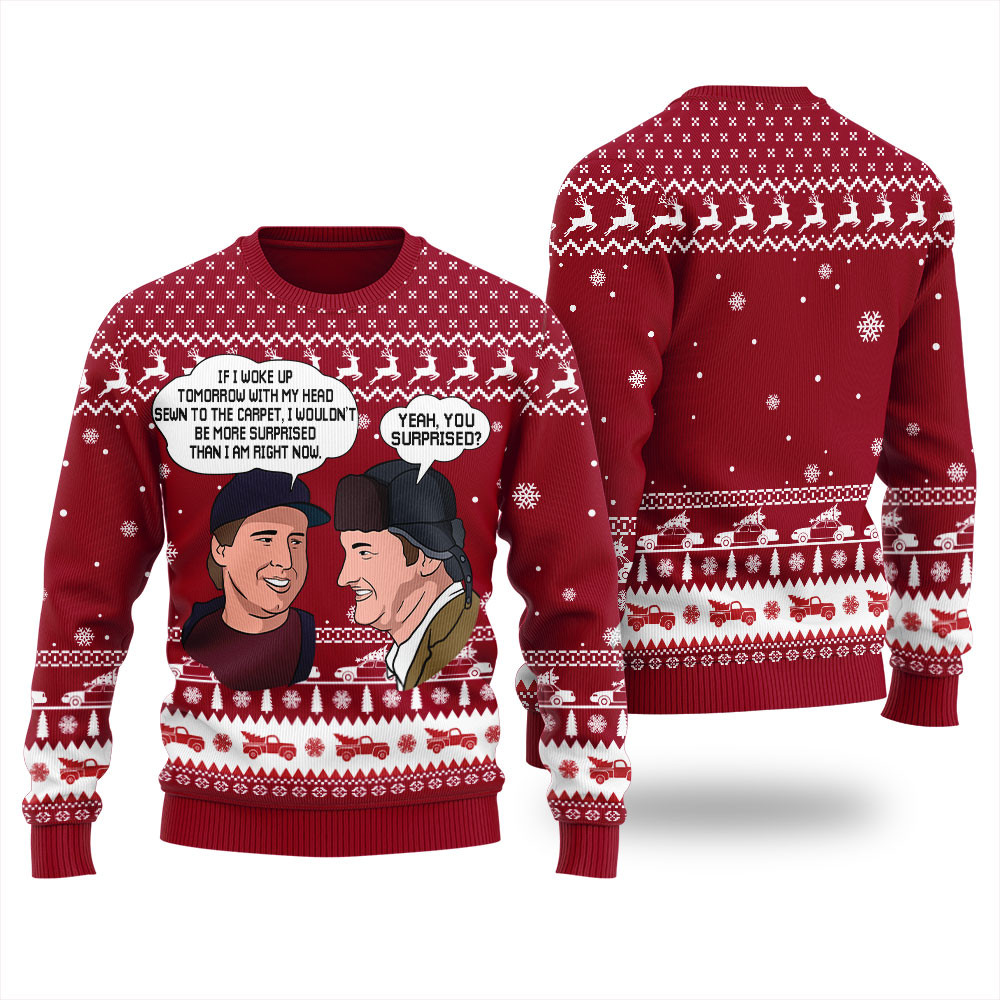 Clark And Eddie Christmas Vacation Ugly Christmas Sweater For Men Popular Holiday Gift Merch for Everyone
