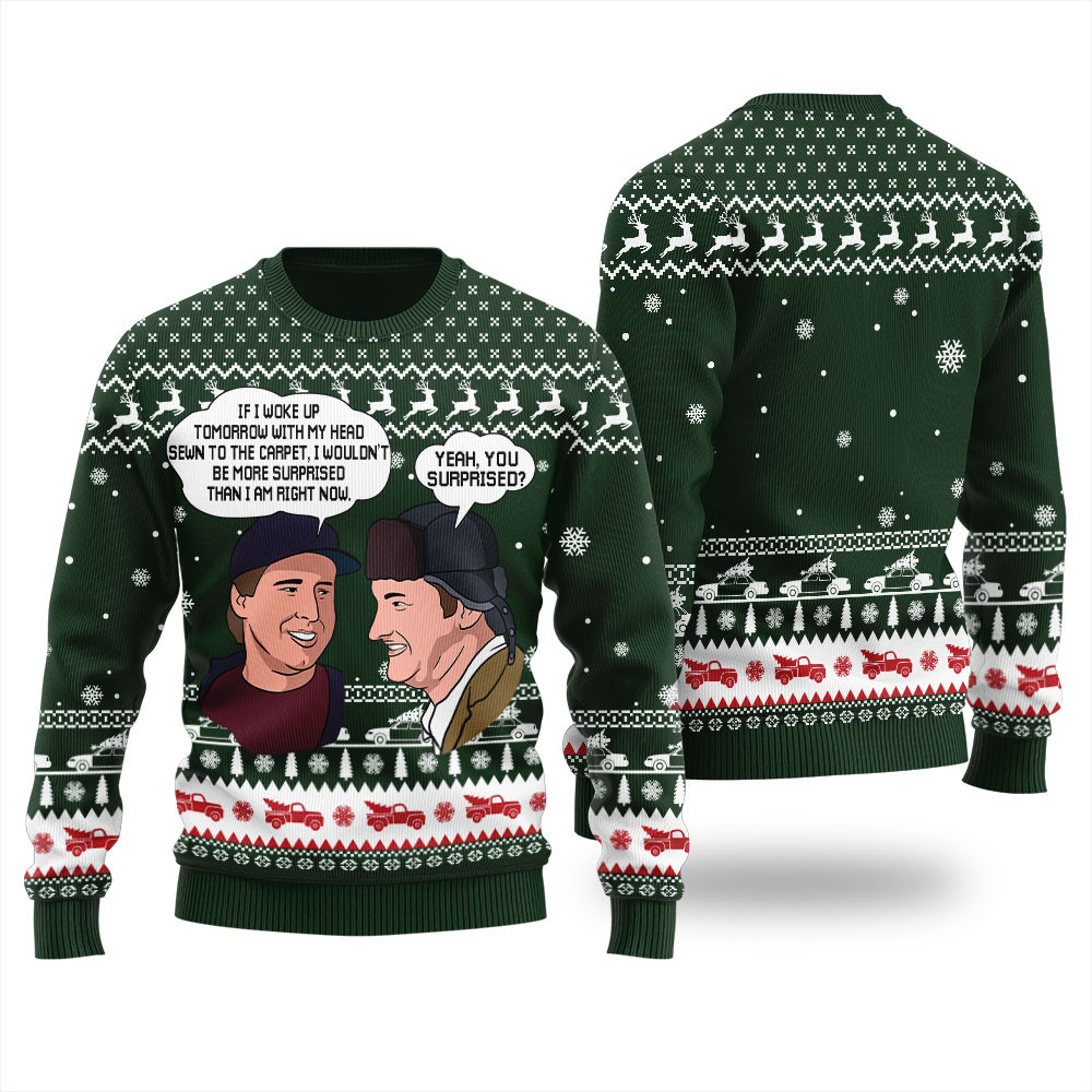 Clark Griswold Cousin Eddie Ugly Christmas Sweater Seasonal Gift Merch for Cozy Christmas Vibes