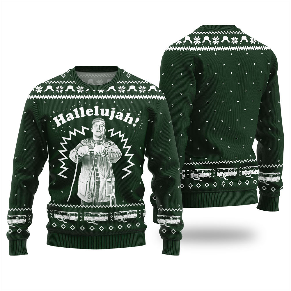 Clark Griswold Hallelujah National Lampoon Christmas Sweater Comfortable Holiday Sweater for Chilly Nights