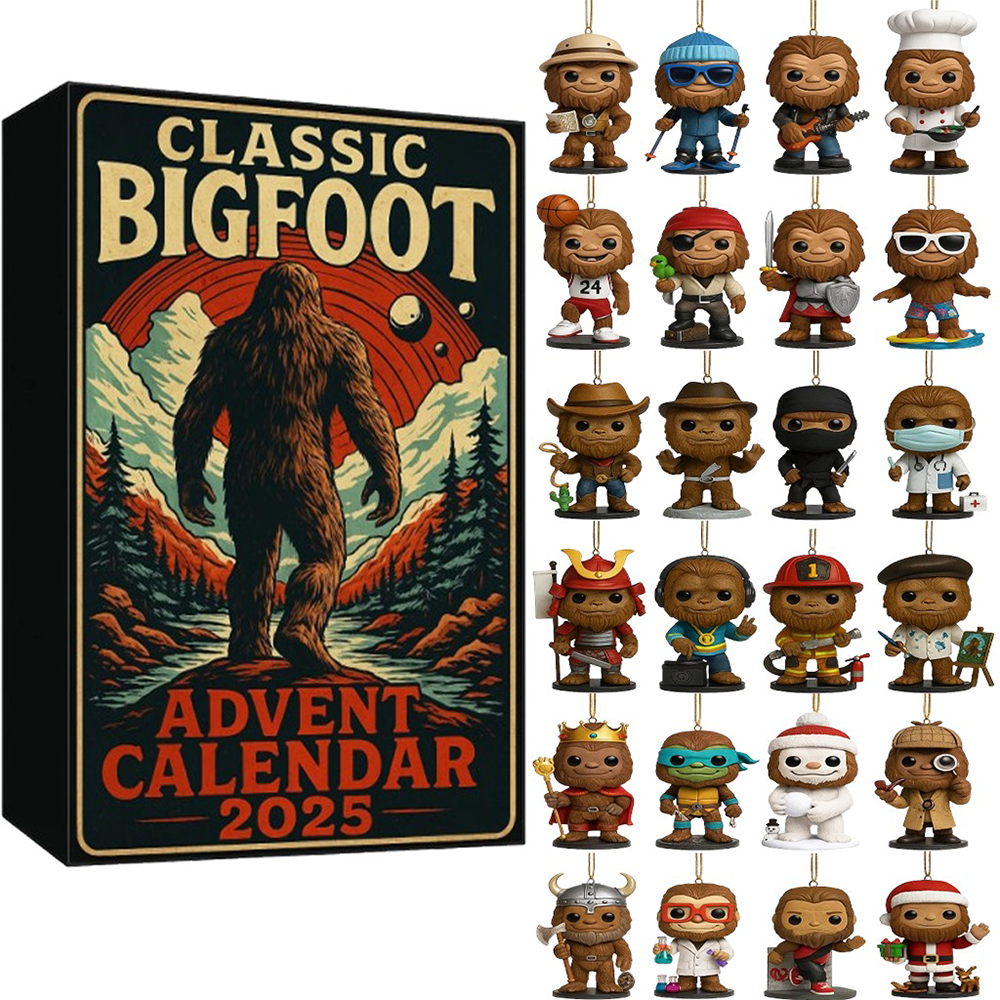 Classic Bigfoot Advent Calendar 2025 24 Day Christmas Countdown Bigfoot Christmas Gifts
